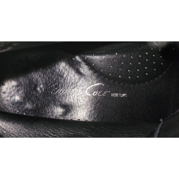 Mens Black Leather Boots Mind Overmatter Size 8.5 US Kenneth Cole M62709 Combat main image 7